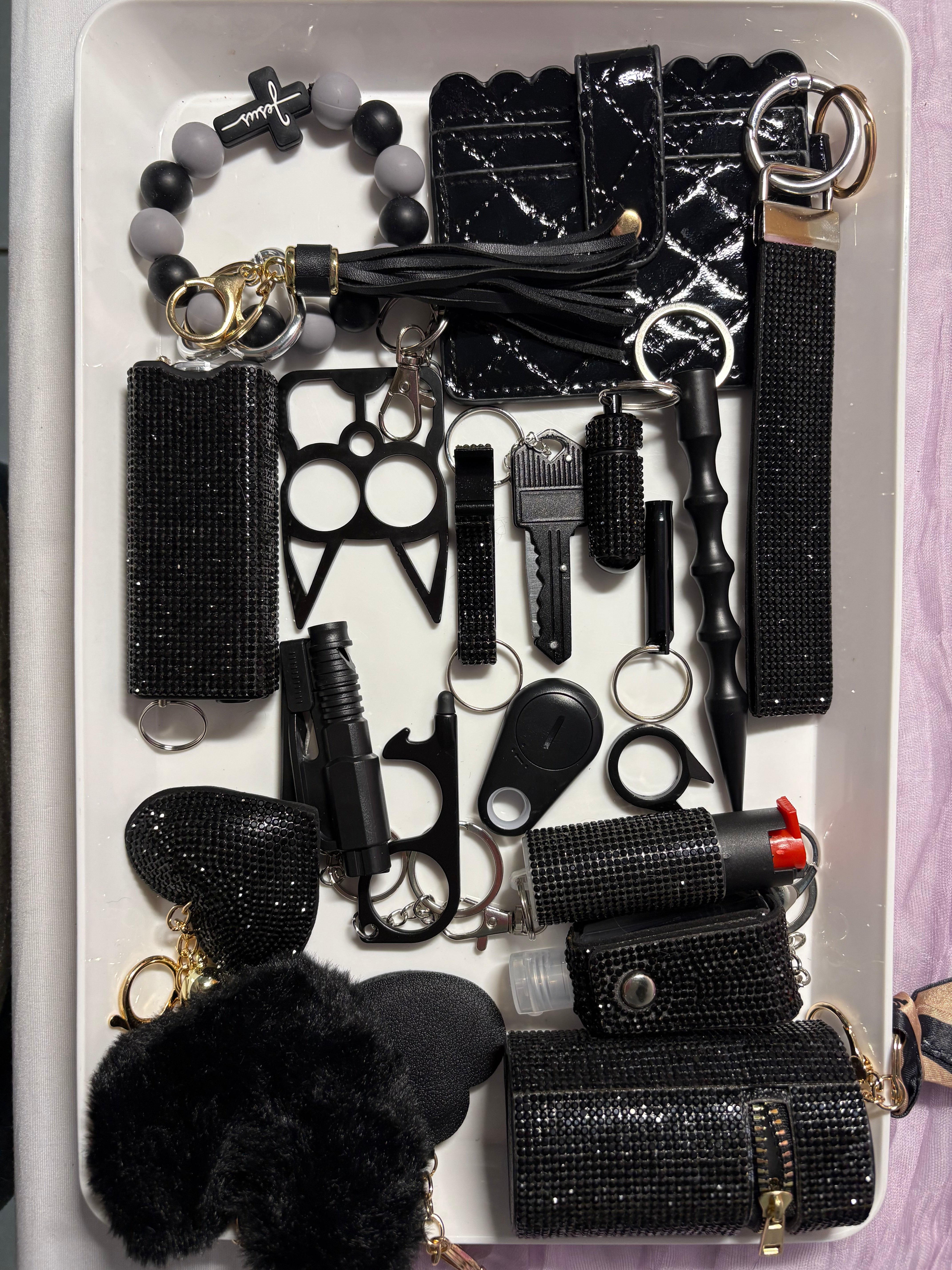 Blinged Out - Black Deluxe Self Defense Keychain