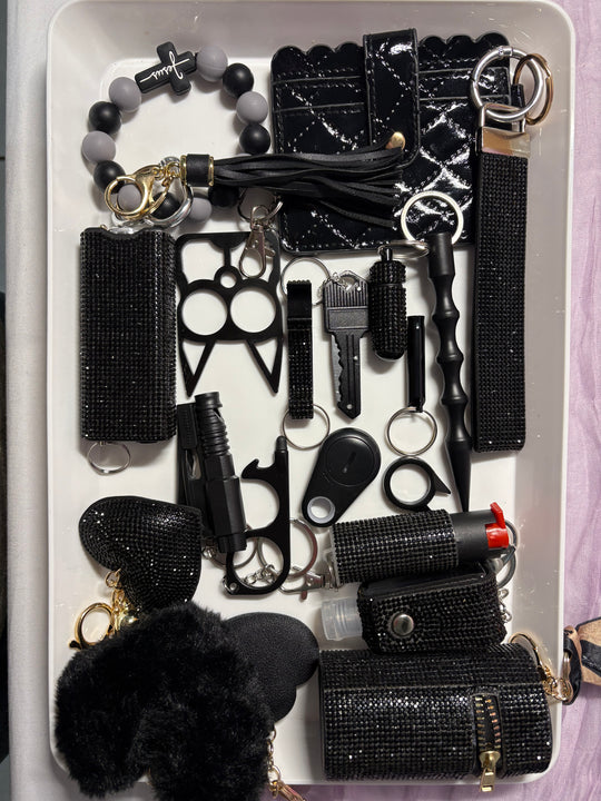 Blinged Out - Black Deluxe Self Defense Keychain