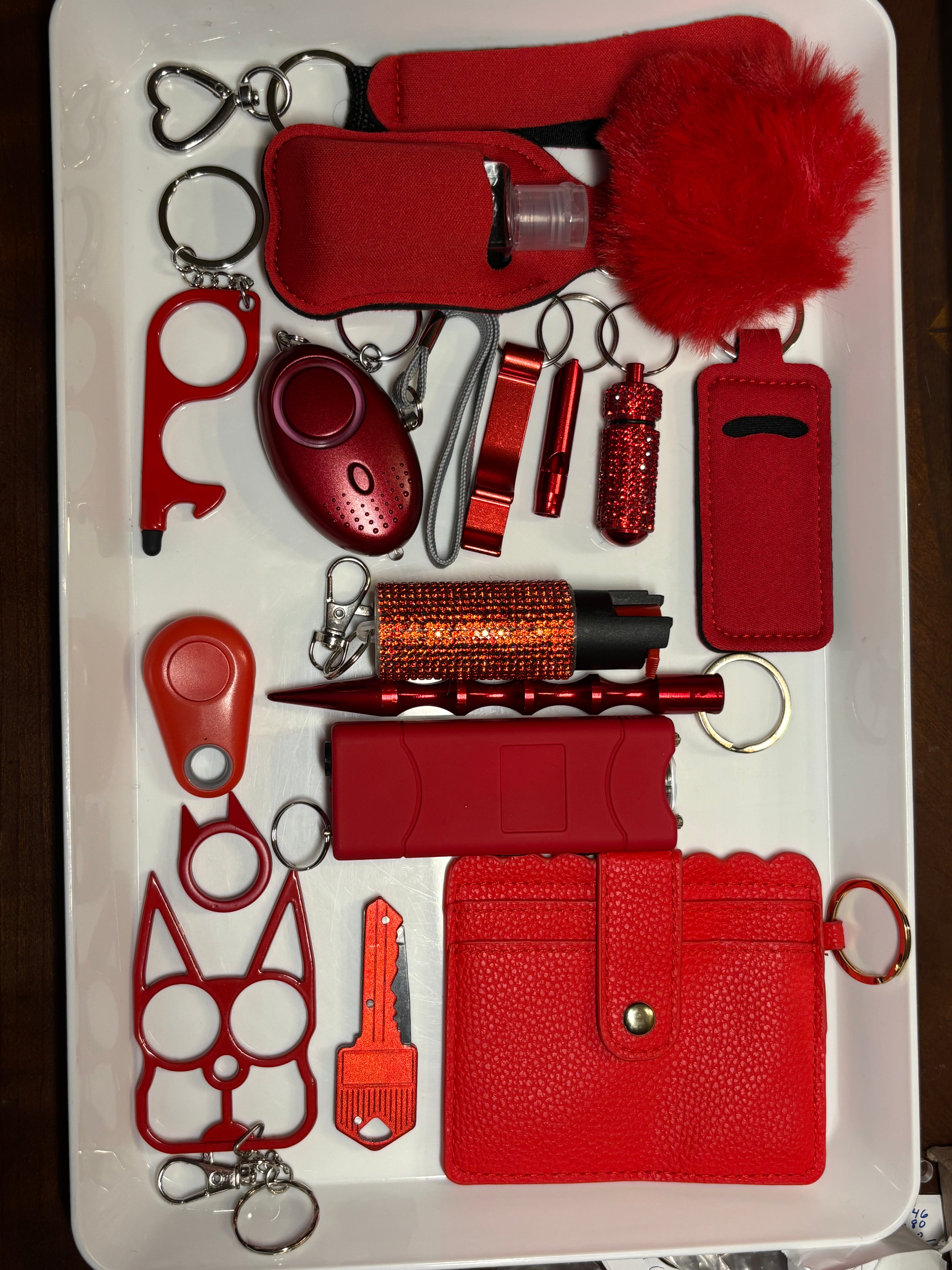 Red Deluxe Self Defense Keychain