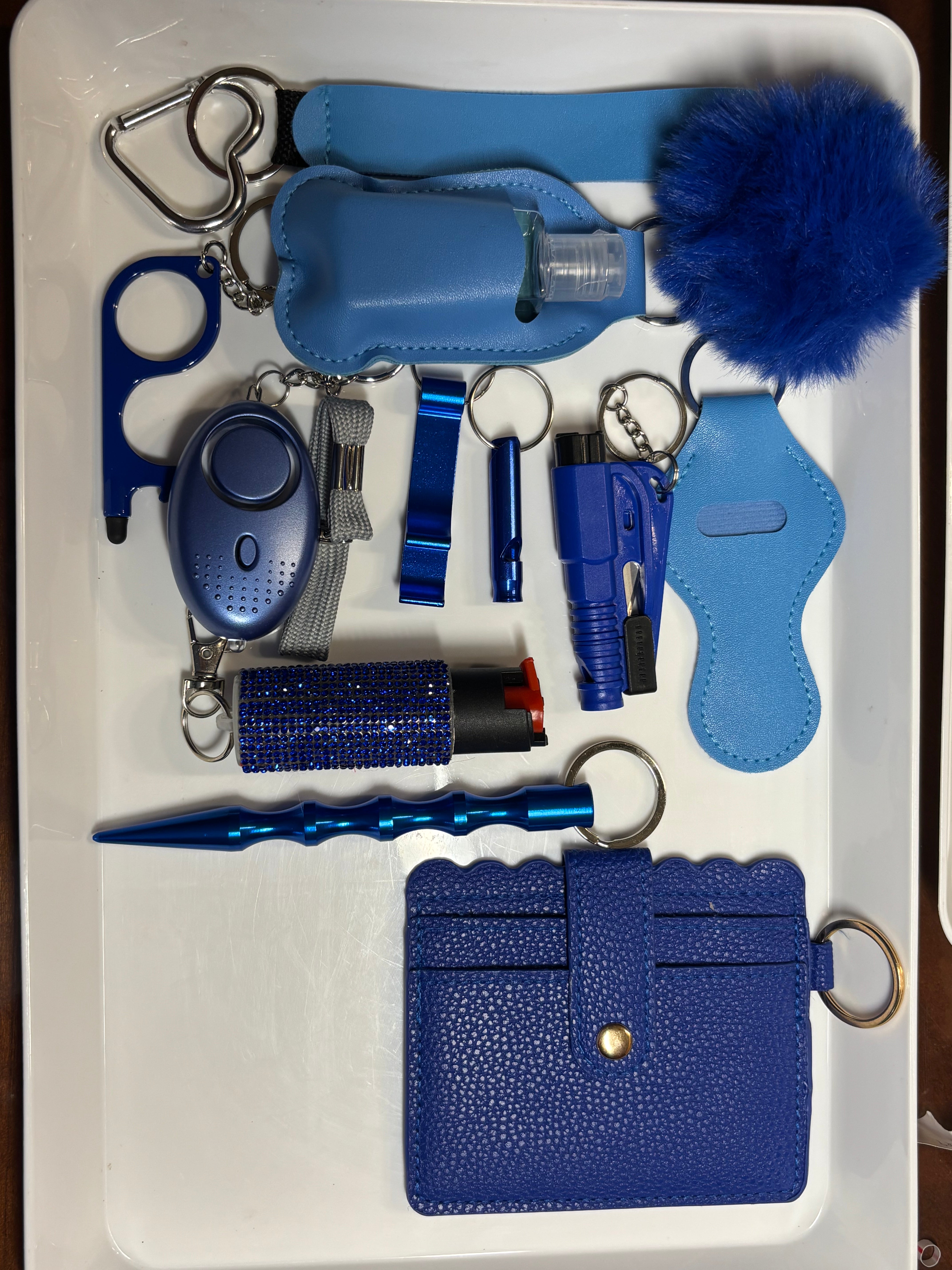 Blue Minimalist Self Defense Keychain