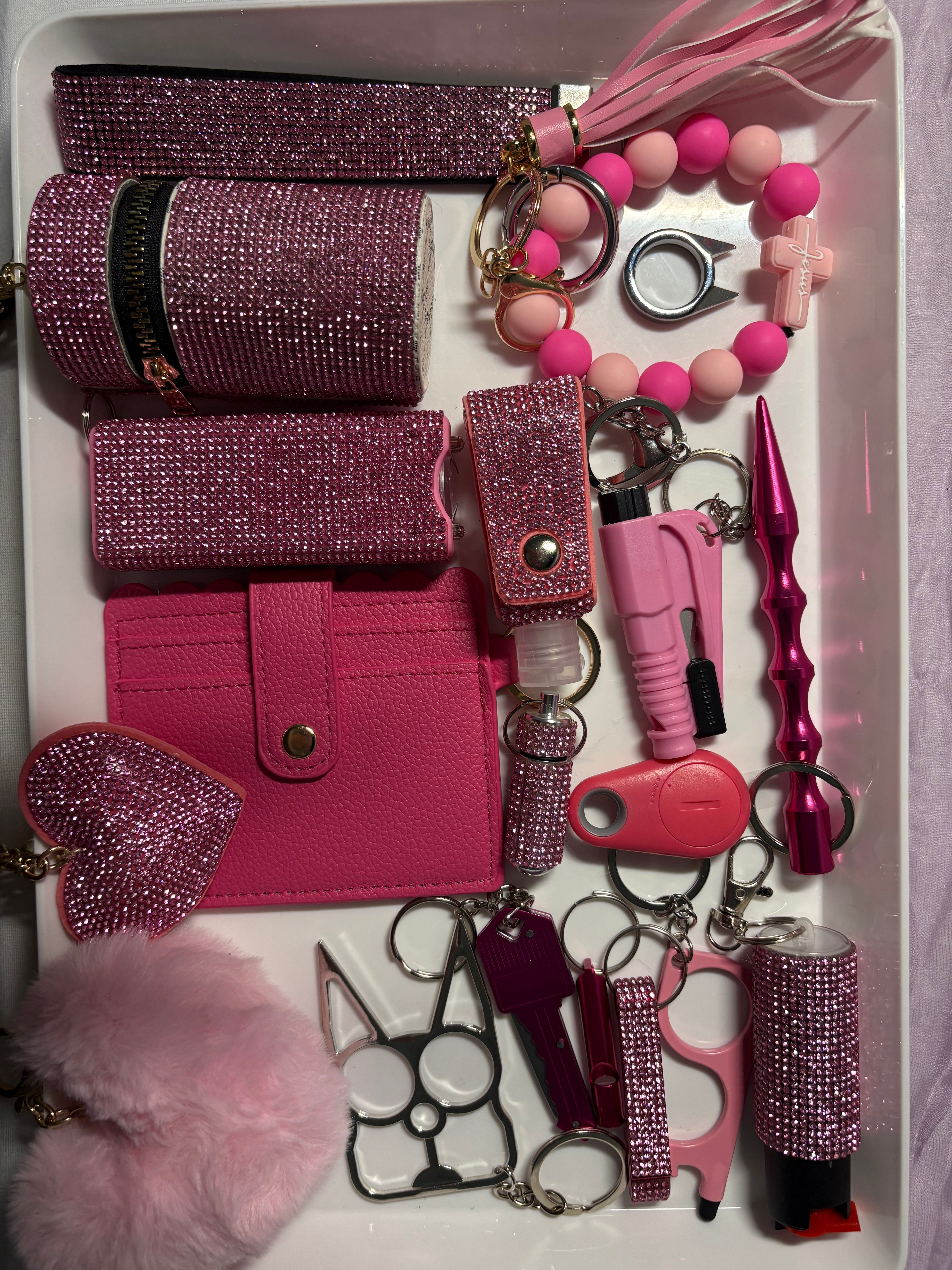 Blinged Out - Pink Deluxe Self Defense Keychain