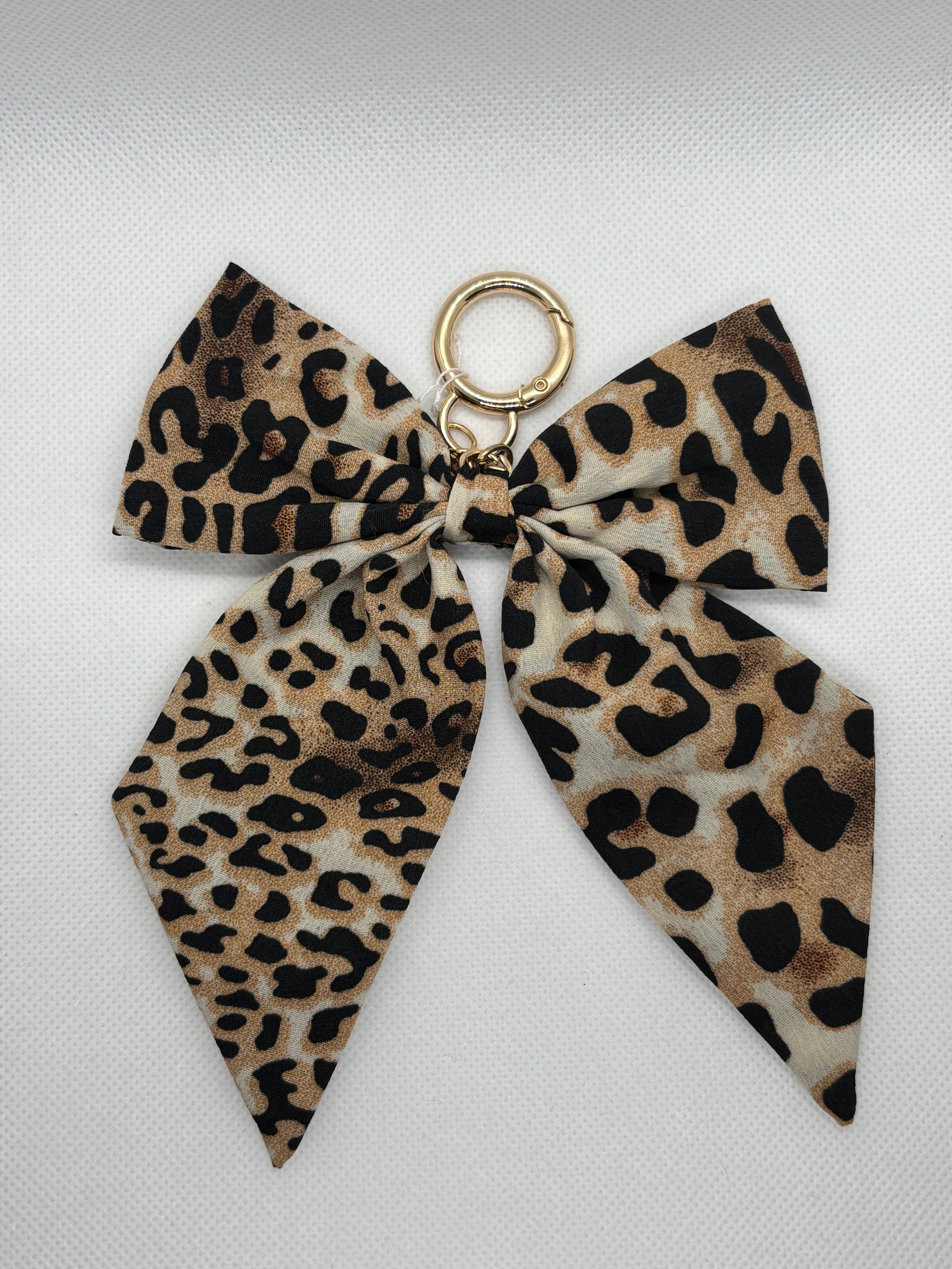 Brown Leopard Bag/Purse Bow