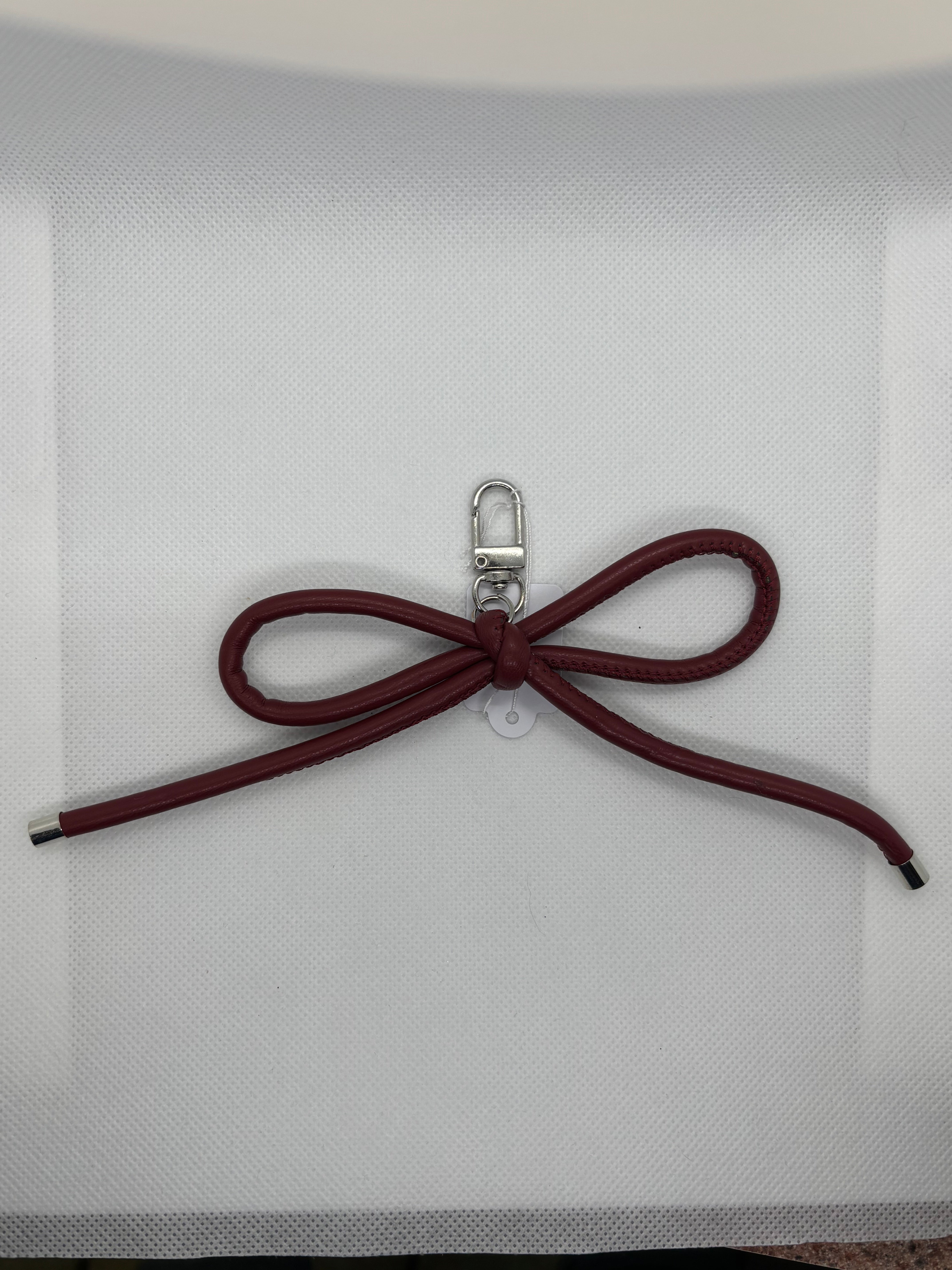 Burgundy Leather Bag/Purse Bow