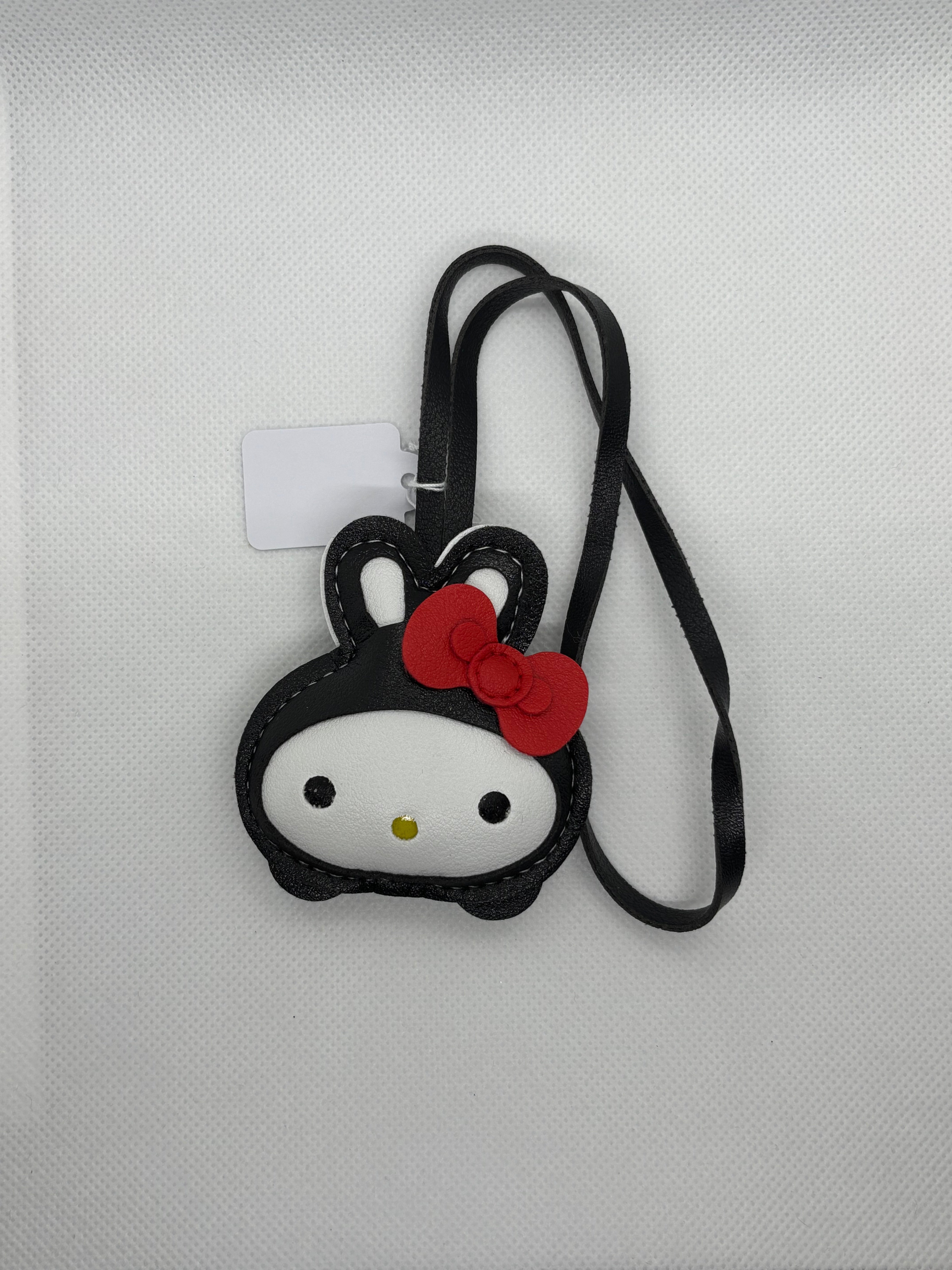 Black Leather HK Bag/Purse Charm