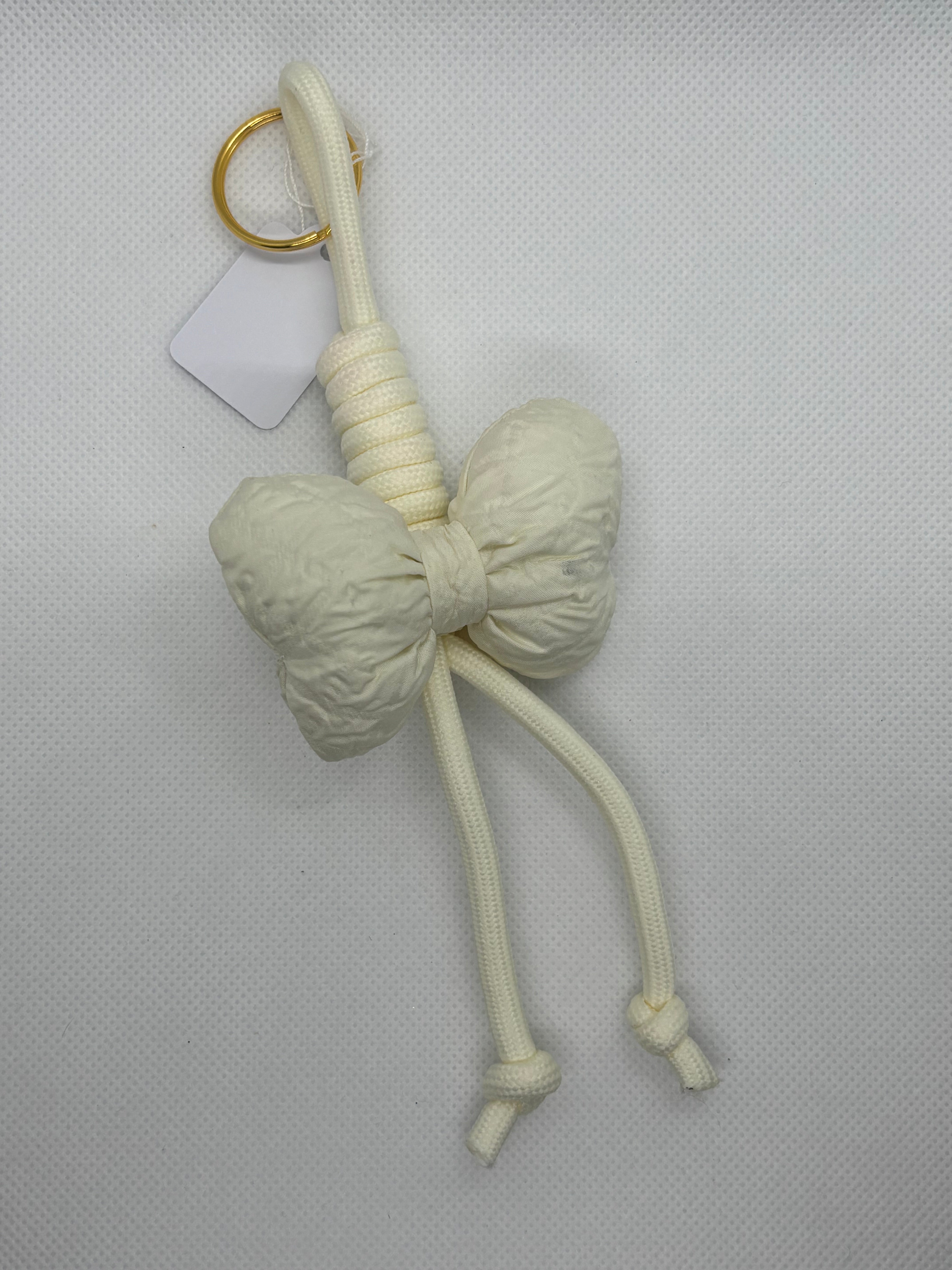 White Rope Bow Charm
