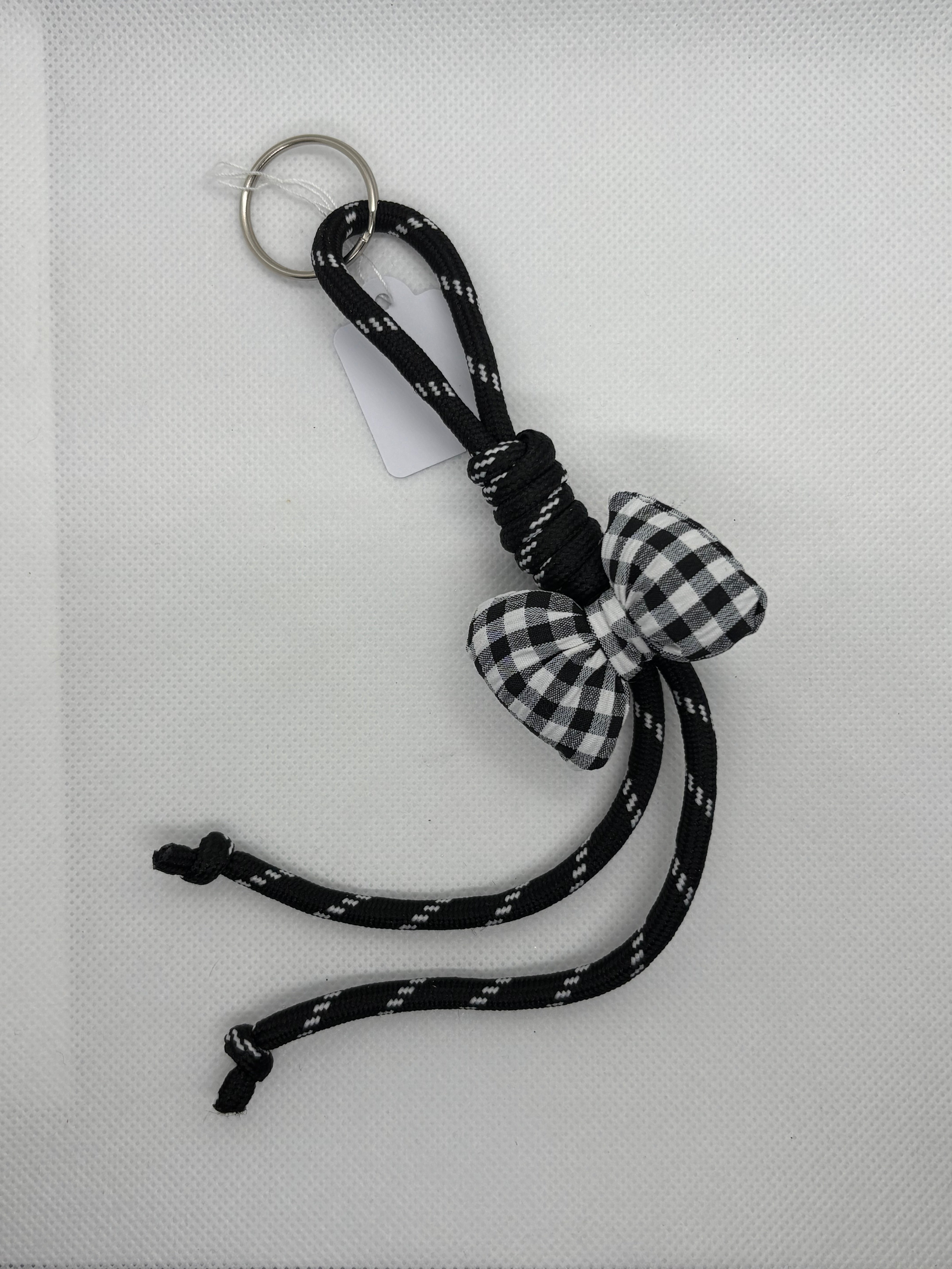 Black Rope Bow Charm