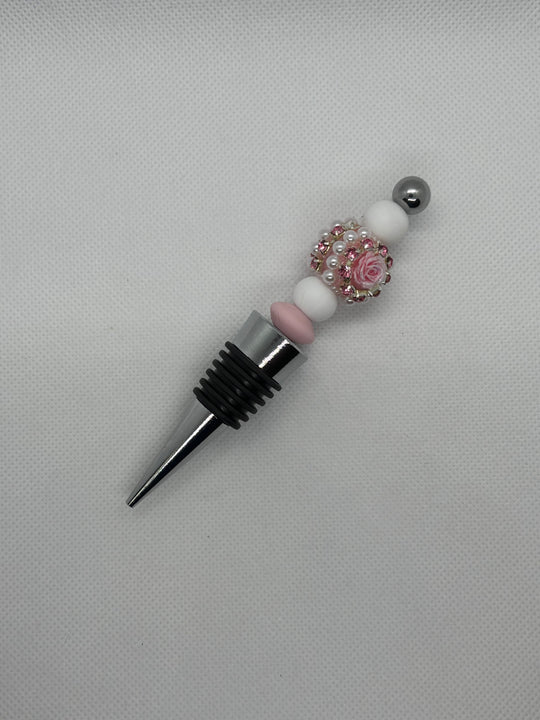 Pink Rose Wine Stopper