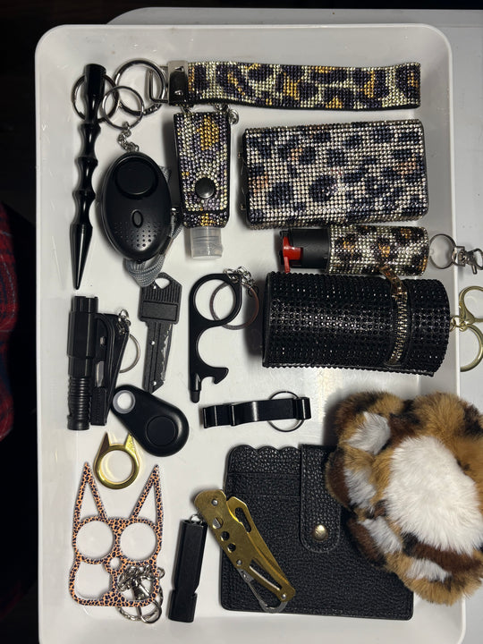 Leopard Self Defense Keychain