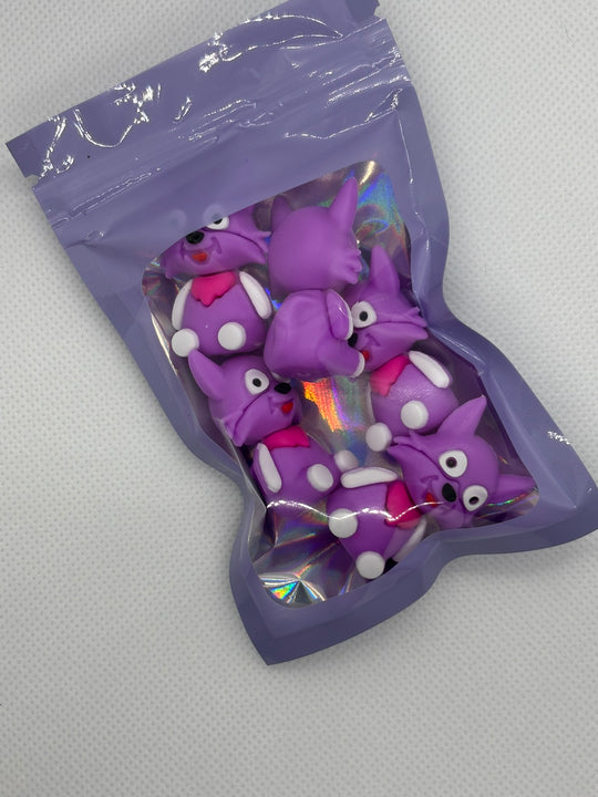5ct Purple Cat Toppers