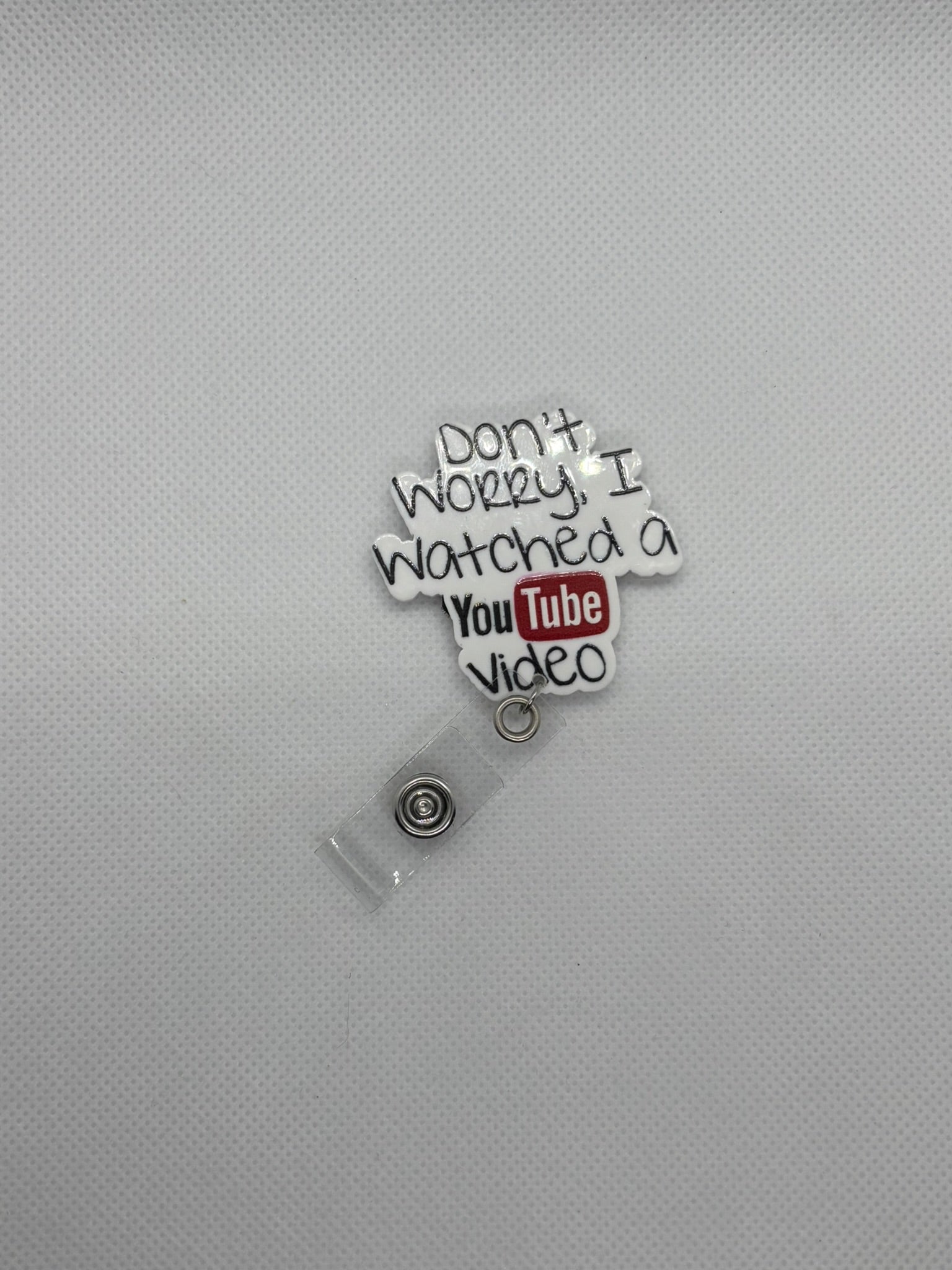 White “You Tube” Badge Face