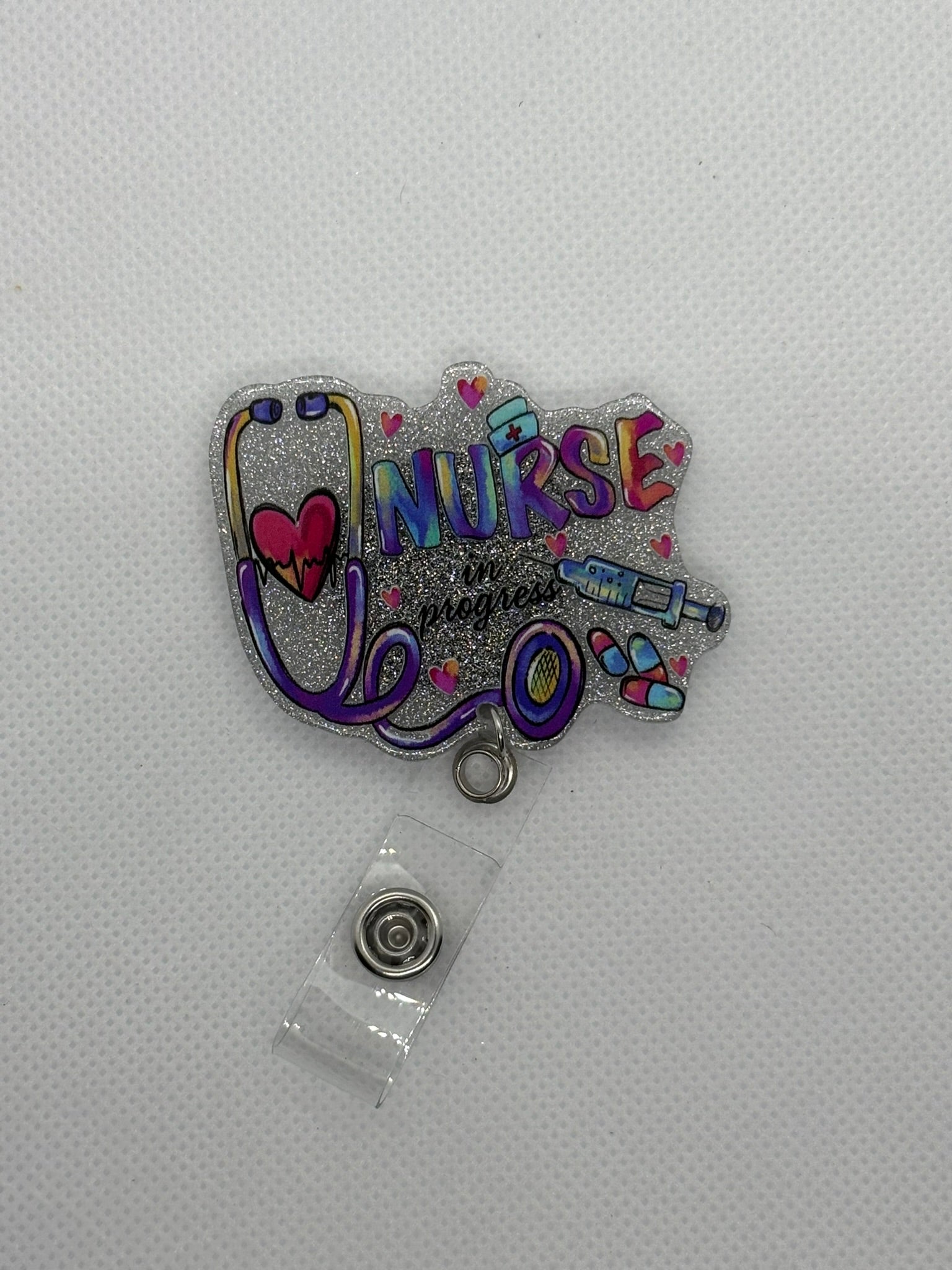 Purple “Nurse in Progress” Badge Face