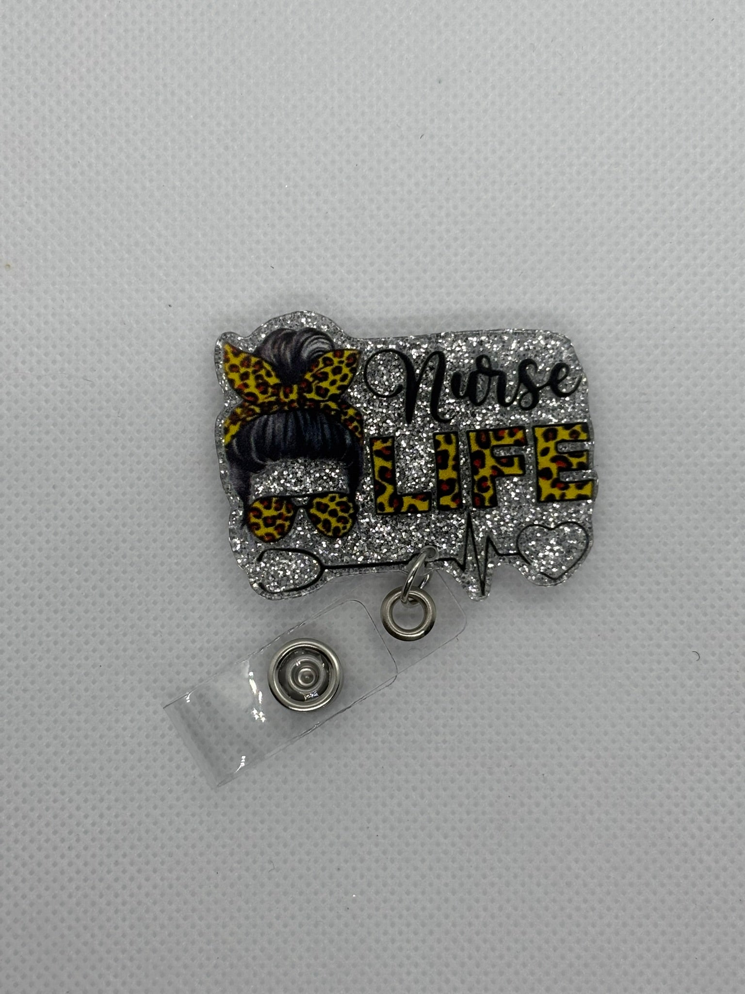 Silver “Nurse Life” Badge Face