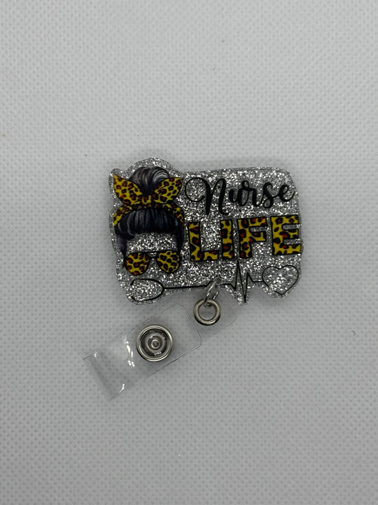 Silver “Nurse Life” Badge Face