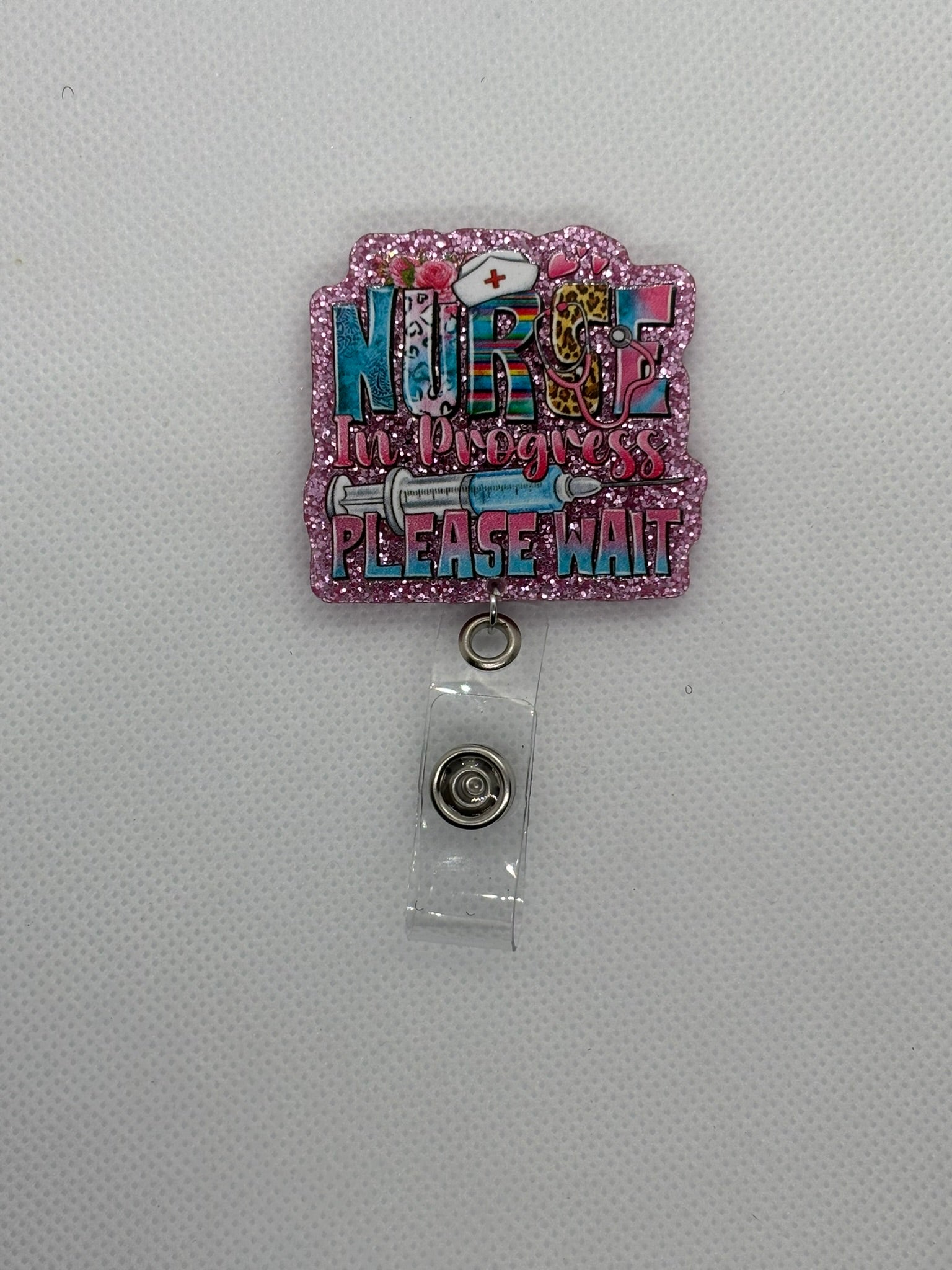 Pink “Nurse in Progress” Badge Face