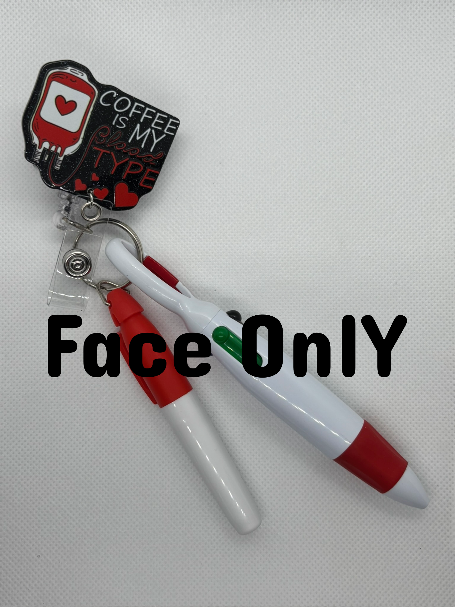 “Coffee is my blood” Badge Face