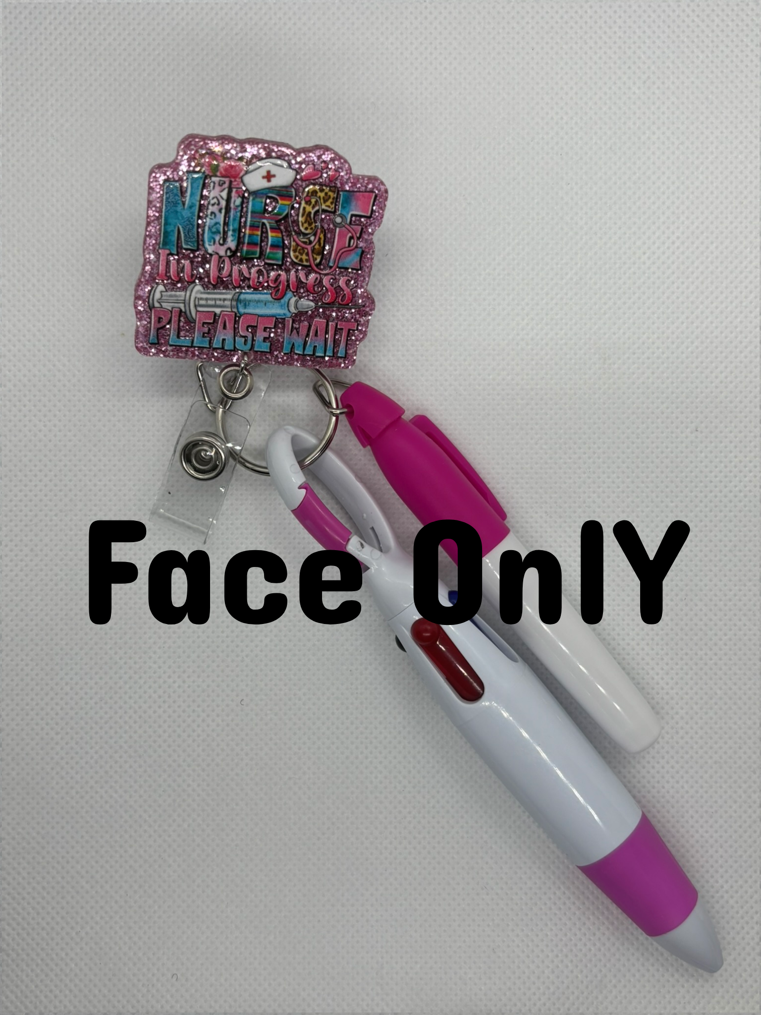 Pink “Nurse in Progress” Badge Face