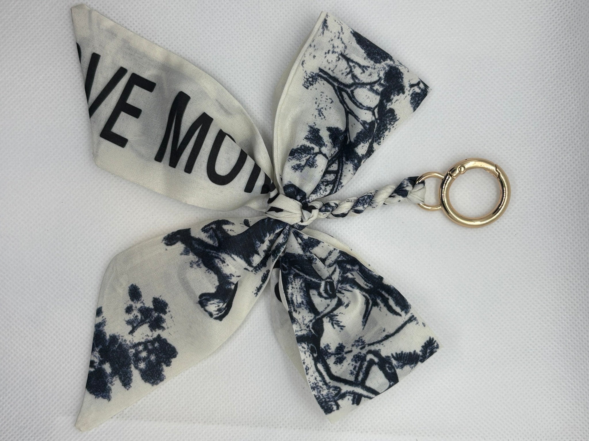 Navy Blue Keychain Bow