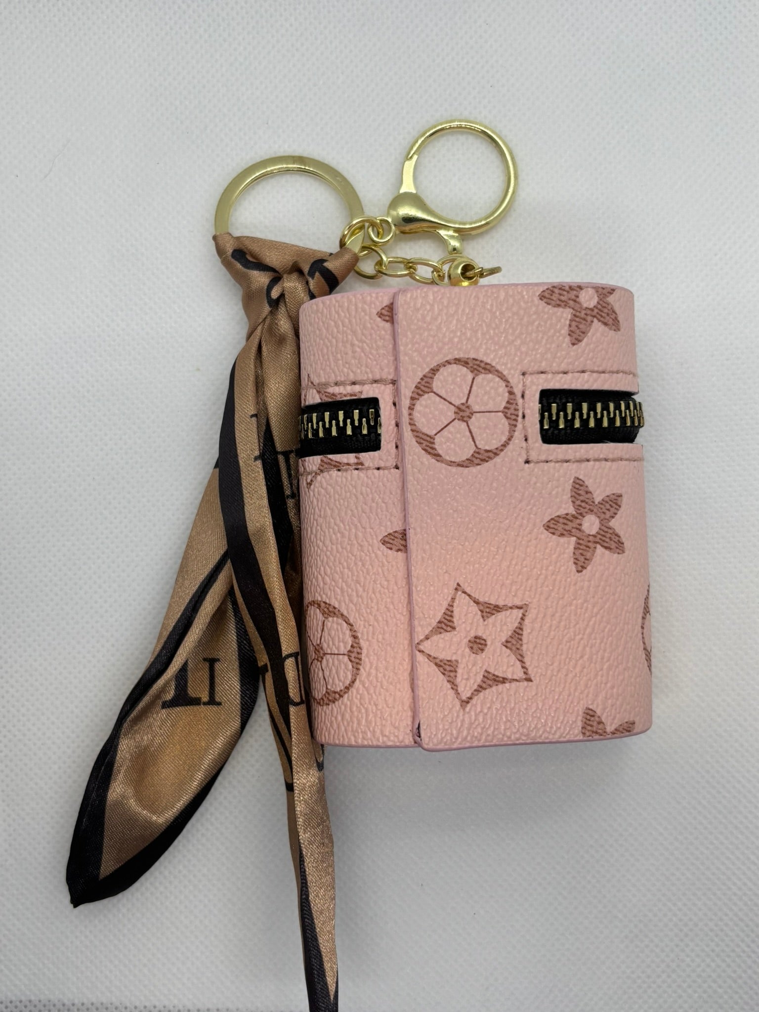 LV PINK AIRPOD CASE / COIN PURSE KEYCHAIN