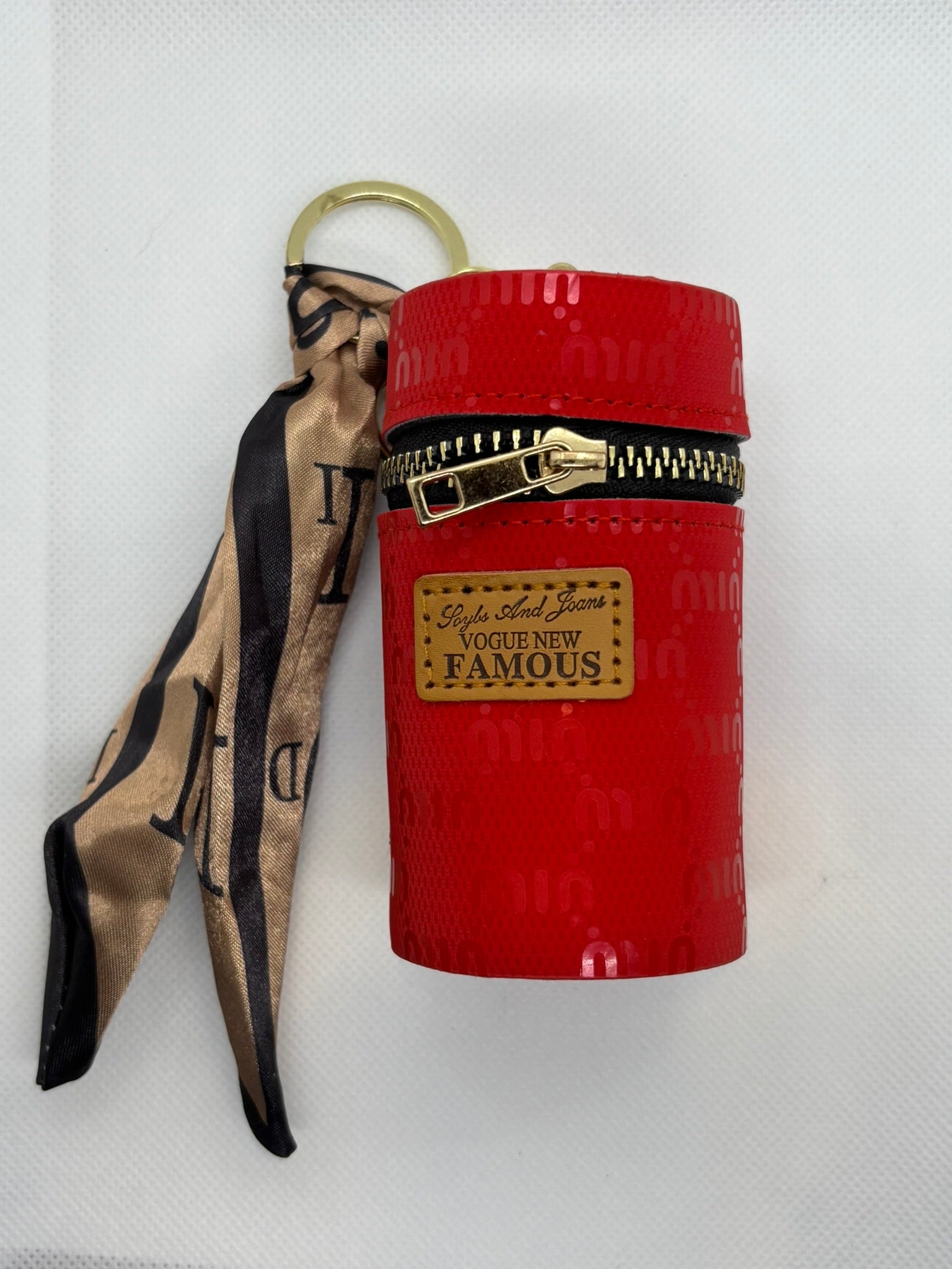 RED LIPSTICK KEYCHAIN BAG