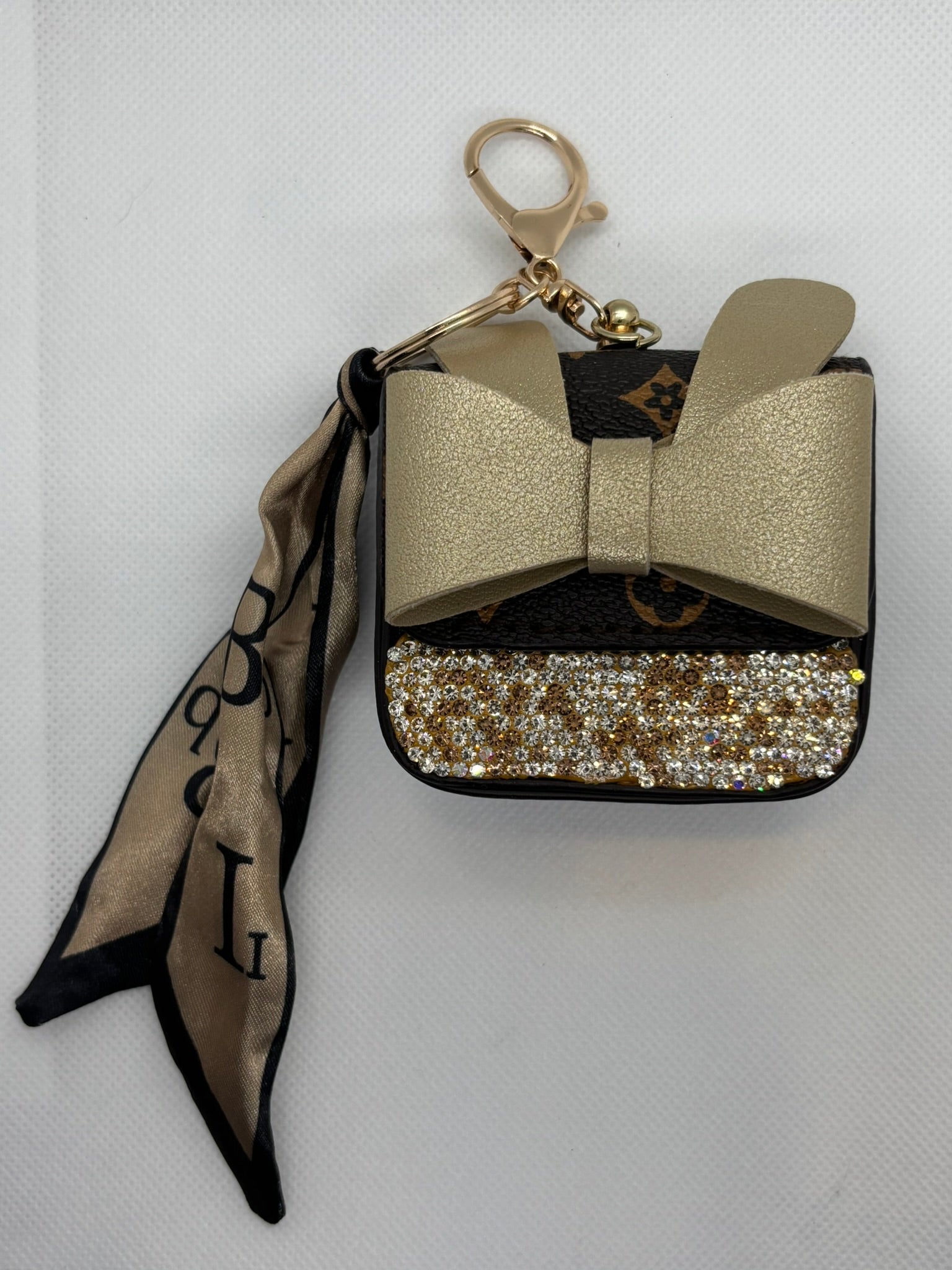 LV BROWN BLING COIN PURSE