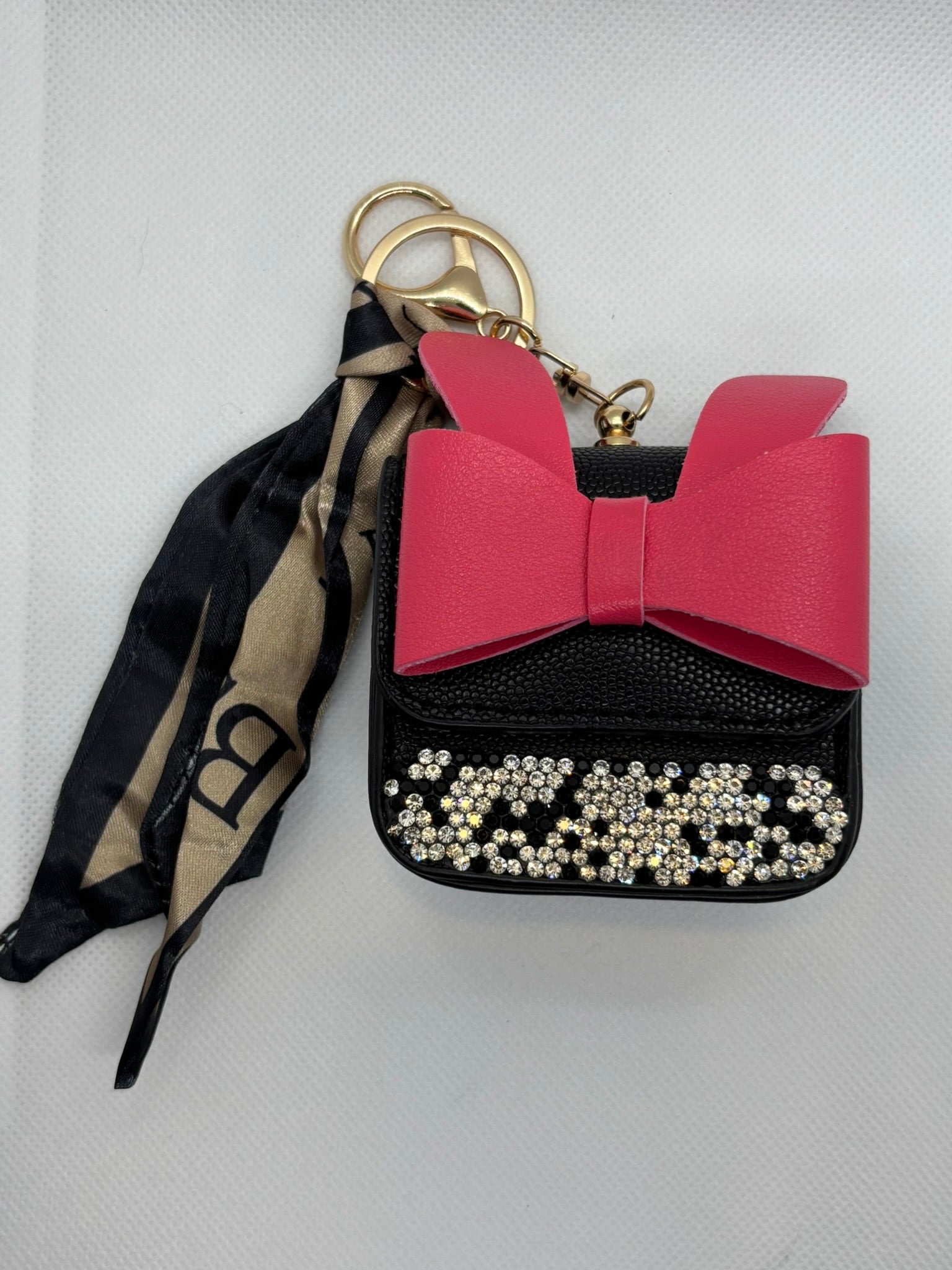 BLACK AND PINK BLING COIN PURSE