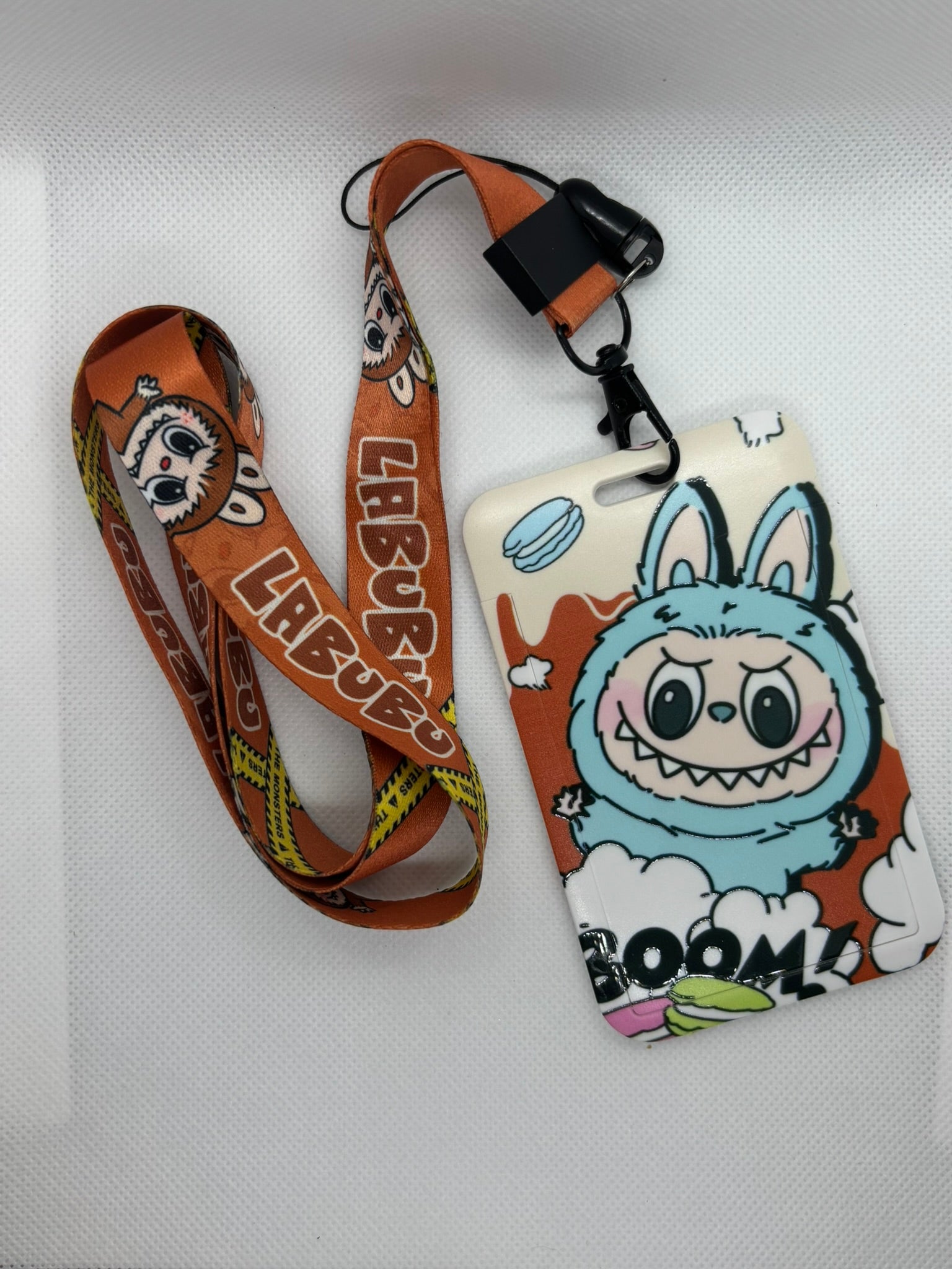 TEAL LABUBU LANYARD ID HOLDER