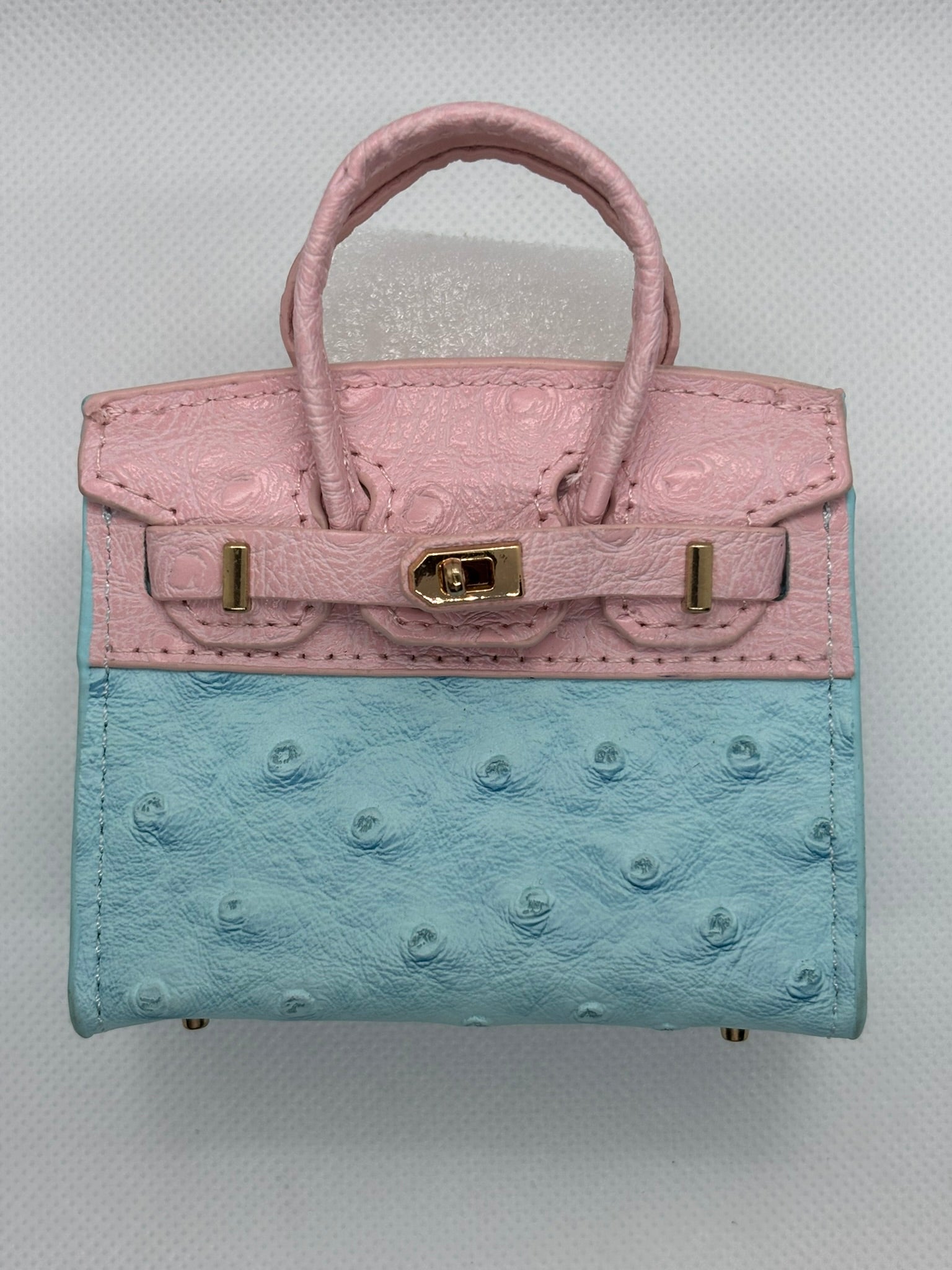 PINK & BLUE MINI LEATHER PURSE