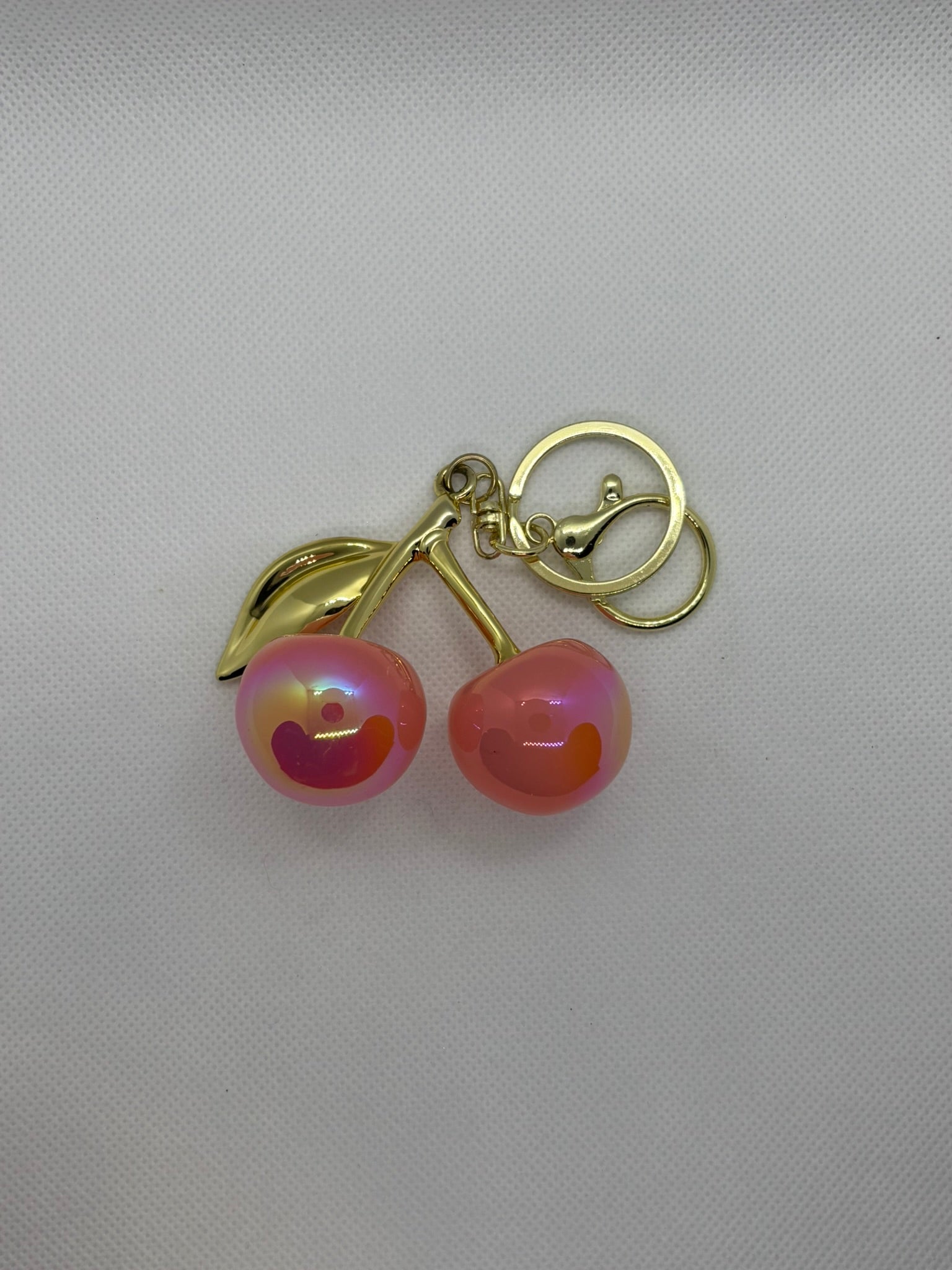PINK CHERRY KEYCHAIN