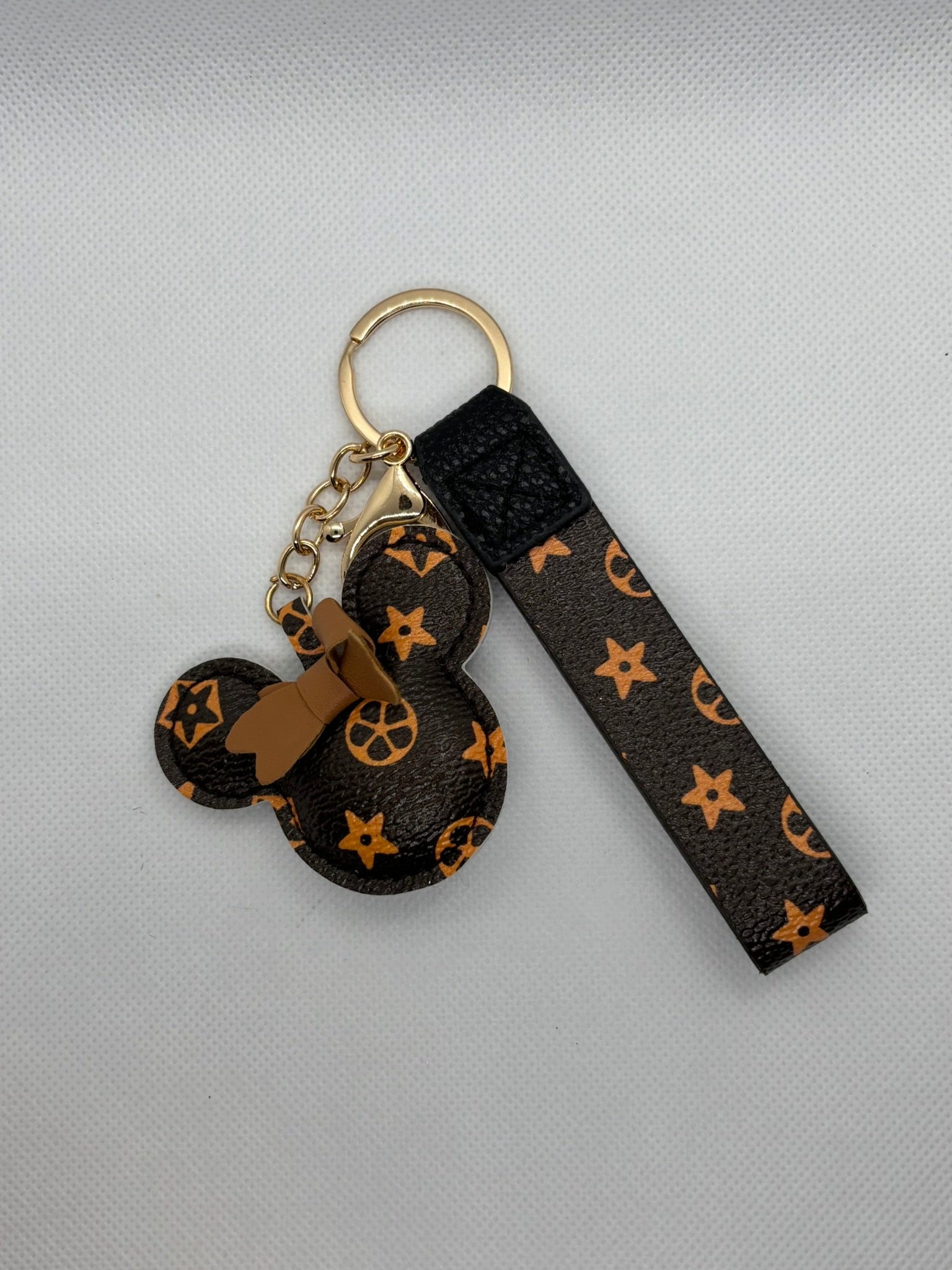 LV BROWN MOUSE WRISTLET KEYCHAIN
