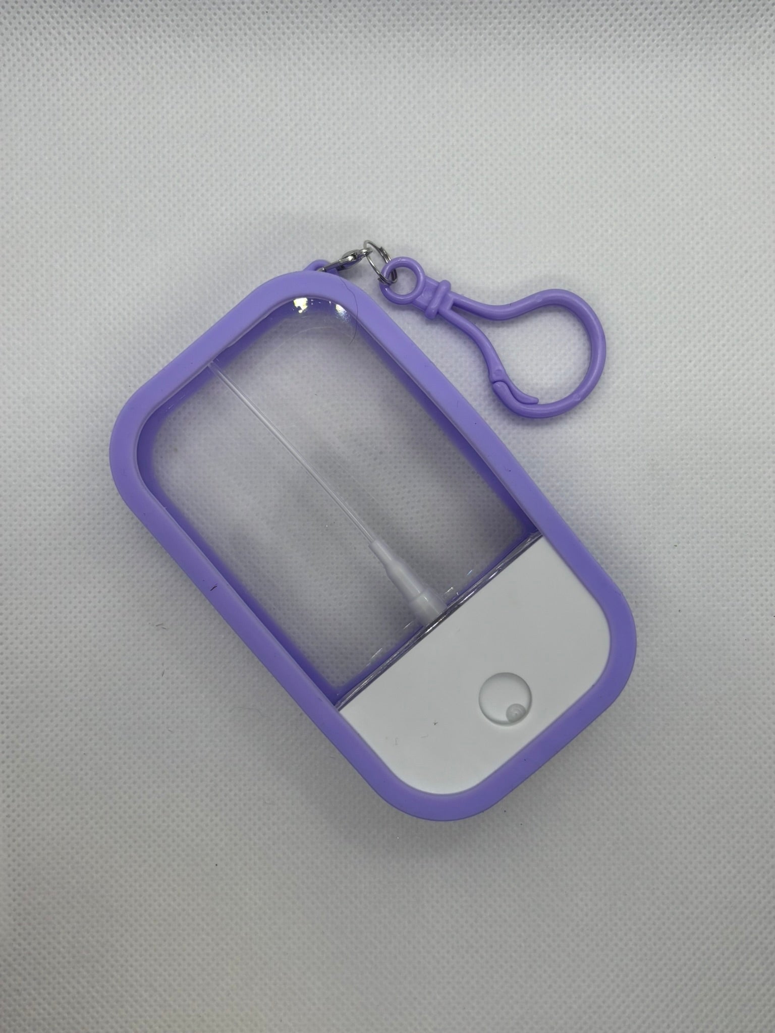 PURPLE SPRAY BOTTLE KEYCHAIN