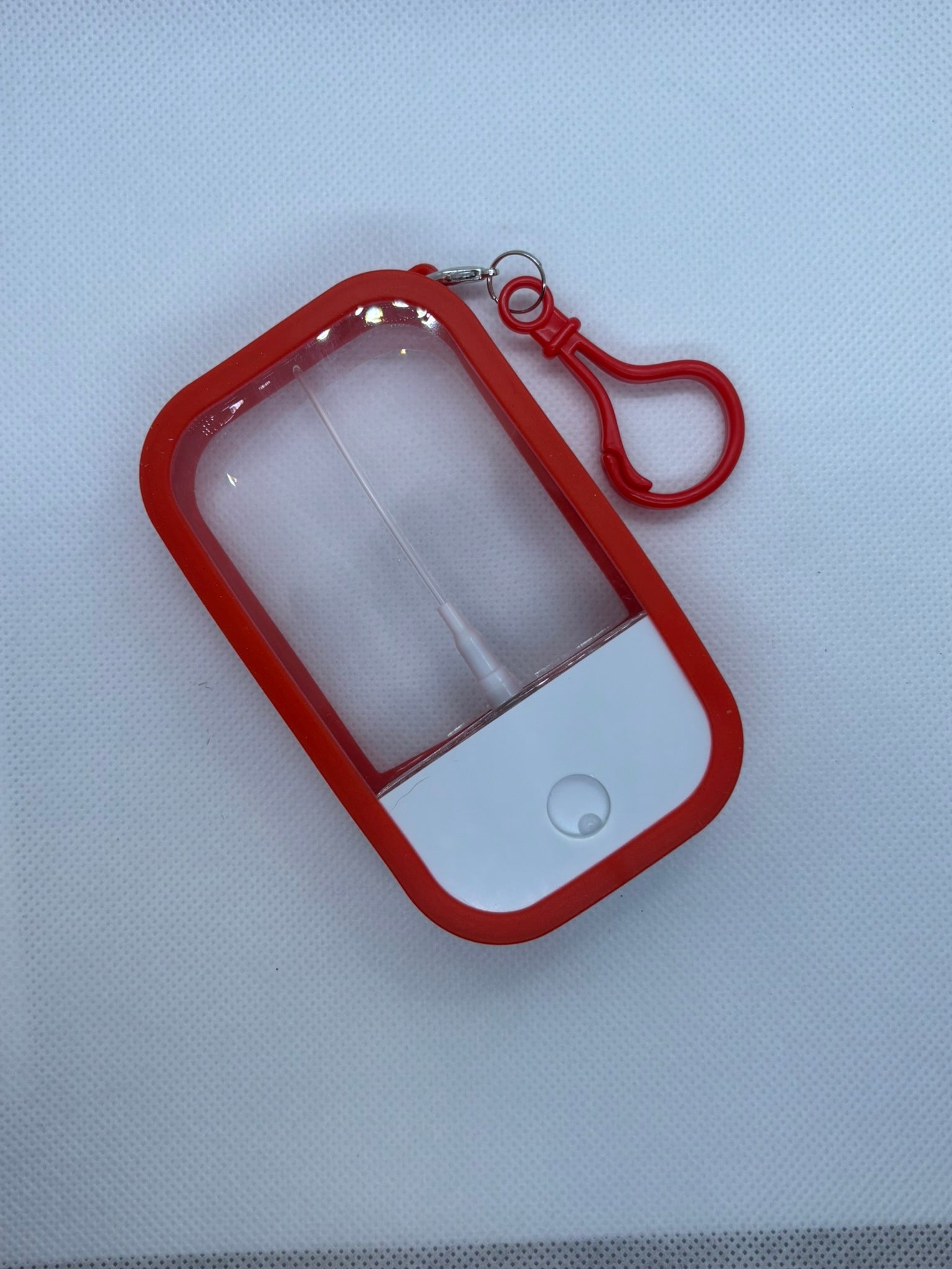RED SPRAY BOTTLE KEYCHAIN