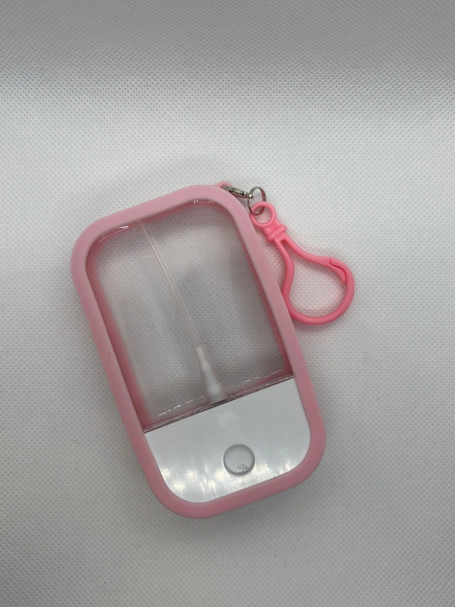 PINK SPRAY BOTTLE KEYCHAIN