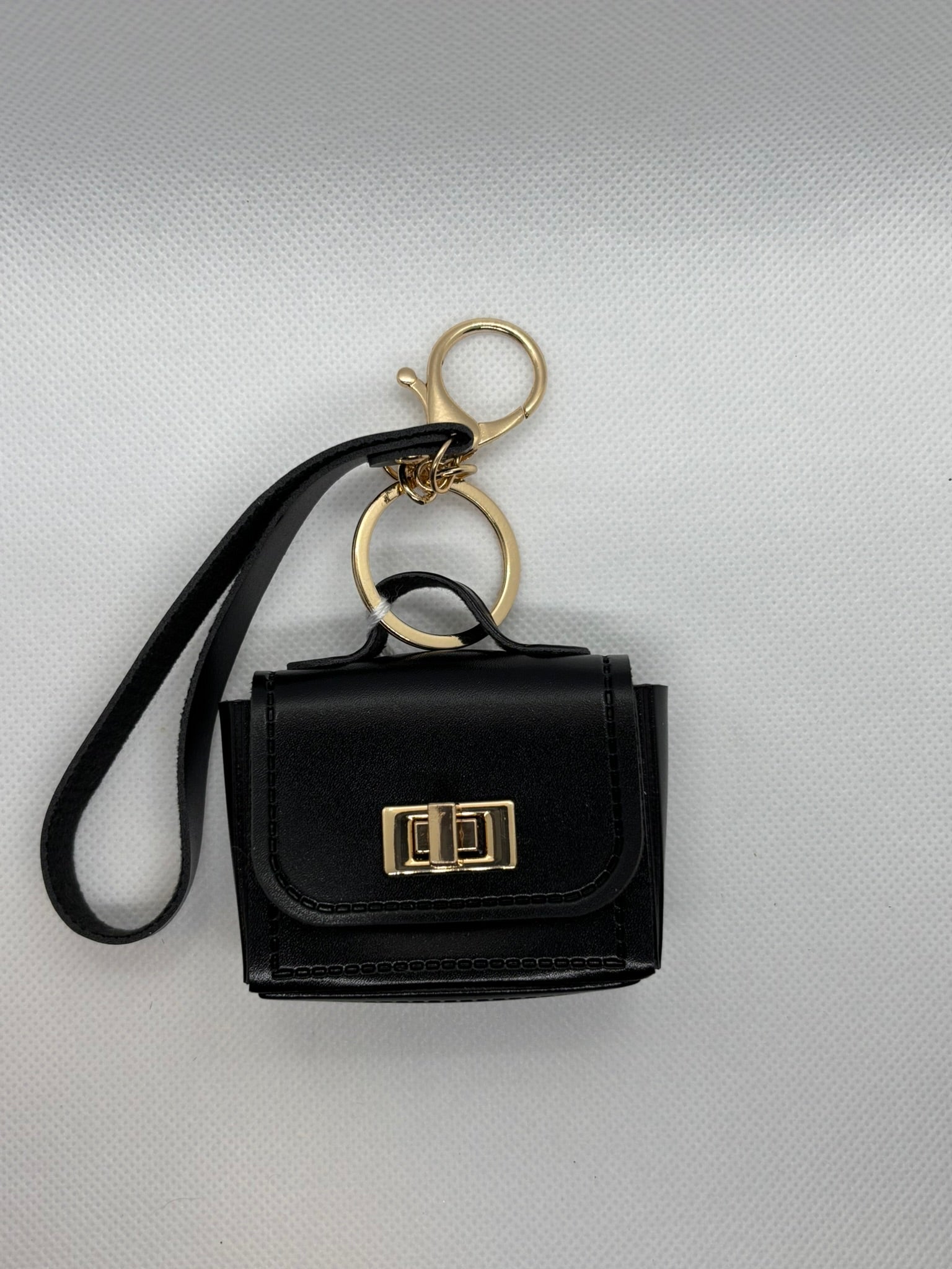 BLACK MINI KEYCHAIN PURSE