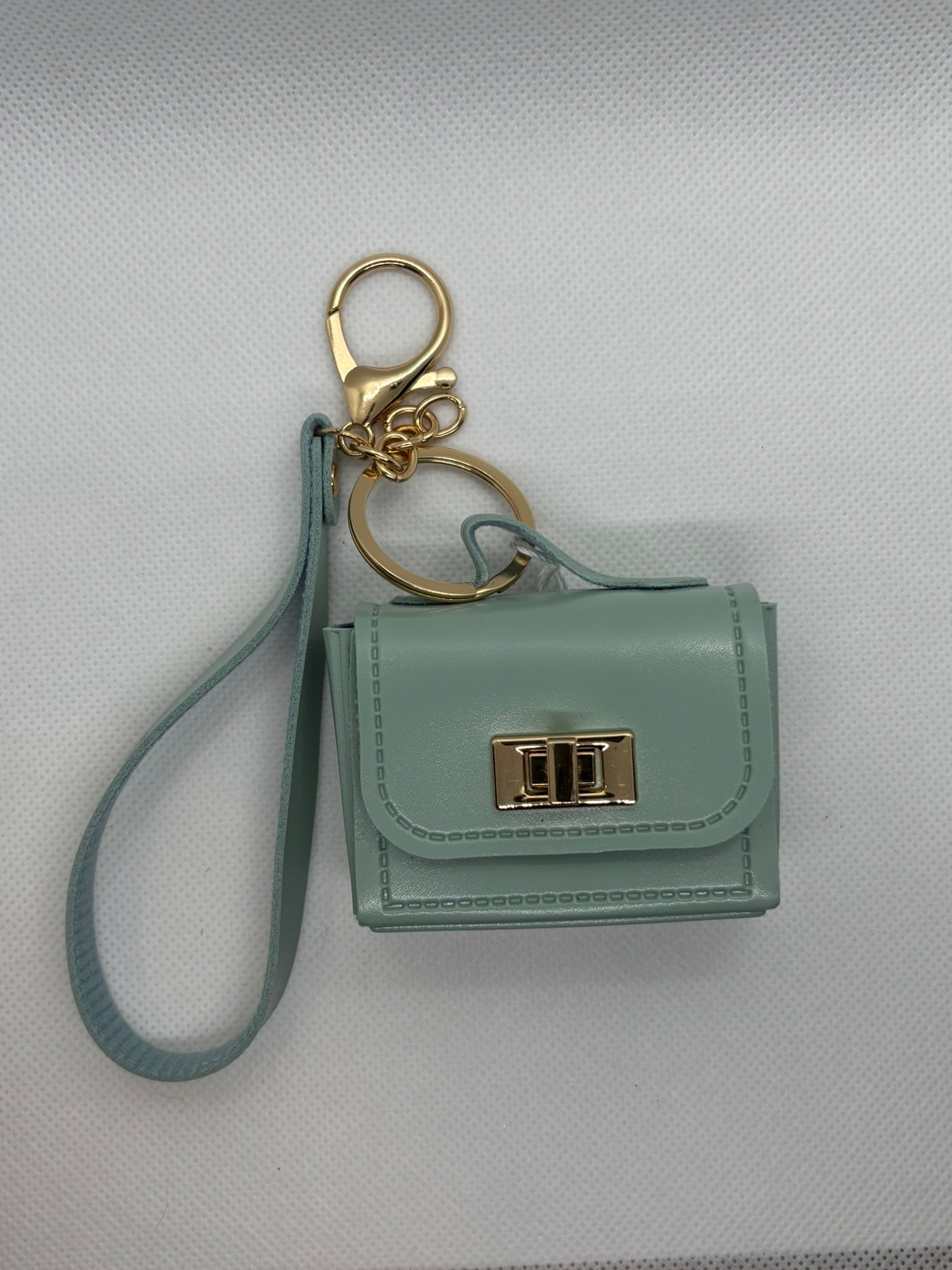 TEAL MINI KEYCHAIN PURSE